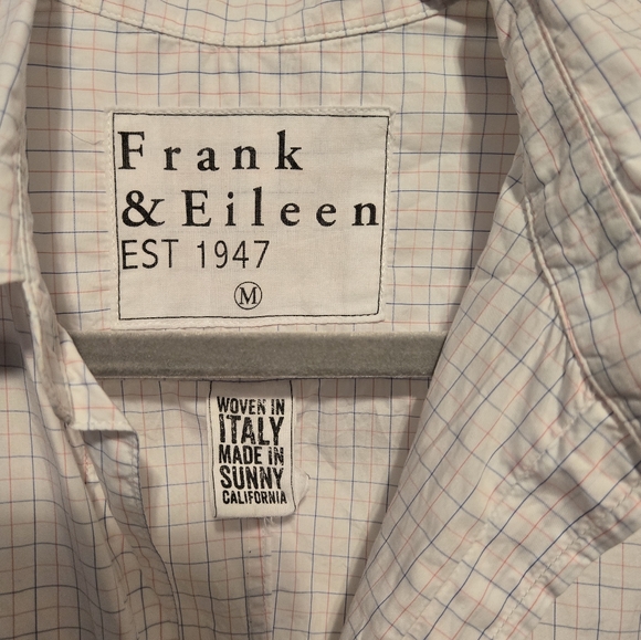 Frank & Eileen Long Sleeve Shirt Pink/White Check Button From Women's Size M - Picture 9 of 9